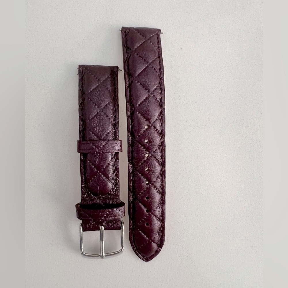 NWOT 18mm Michele Genuine leather quilter watch strap